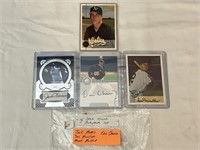 Baseball Star Players Autographed Cards (4) WG