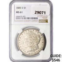 1885-S Morgan Silver Dollar NGC MS61