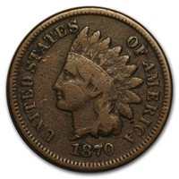 1870 Semi Key Date Indian Head Cent