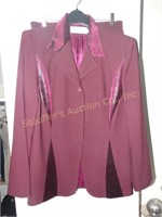 2pc. Howard Wolf purple  jacket & shirt