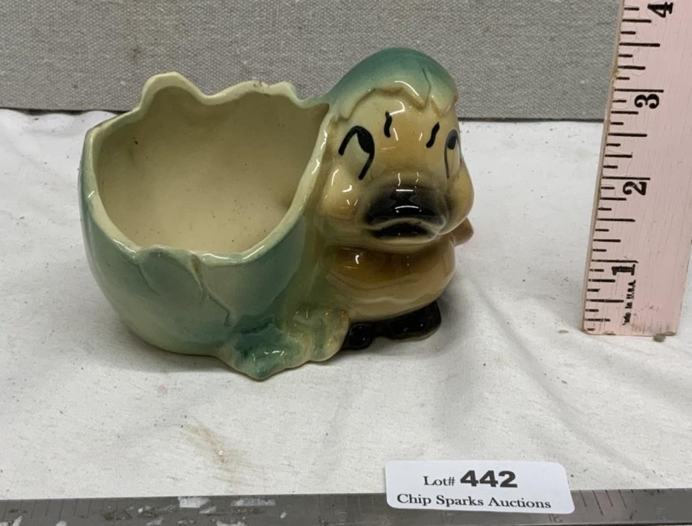 Vintage Shawnee Pottery Cracked Egg Duck Chick