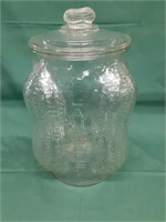 Clear Glass Planters Peanut w/Lid