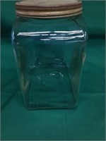 Clear Glass Planters Peanut Jar w/