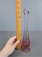 Pink Footed Stretch Glass Vase - 11"