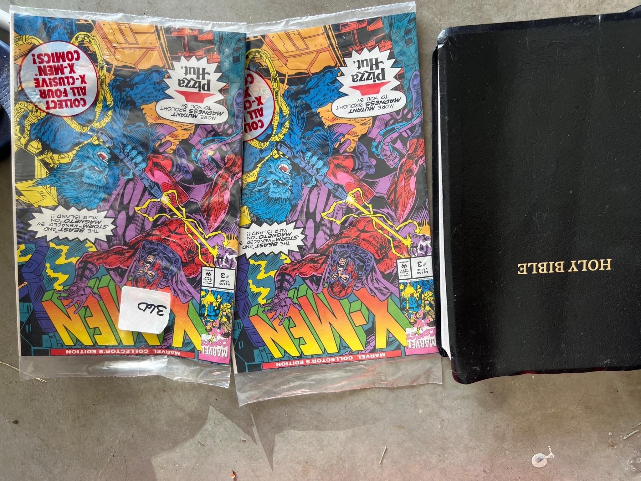 2 X-MEN COLLECTORS COMIC AND BIBLE