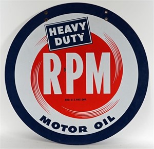 RPM HEAVY DUTY MOTOR OIL PORCELAIN SIGN