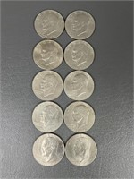 Ten 1976 Bicentennial Eisenhower Dollar Coins
