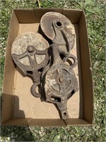 Antique pulleys