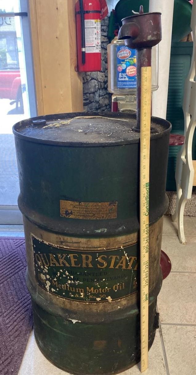Quaker State Oil Drum