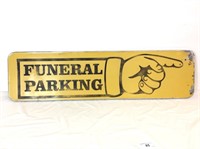 Funeral Parking Hand Arrow Sign