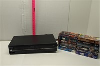 Toshiba VHS and DVD Player with James Bond VHSs