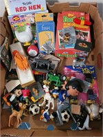 Box of Misc Toys & Collectible Cards