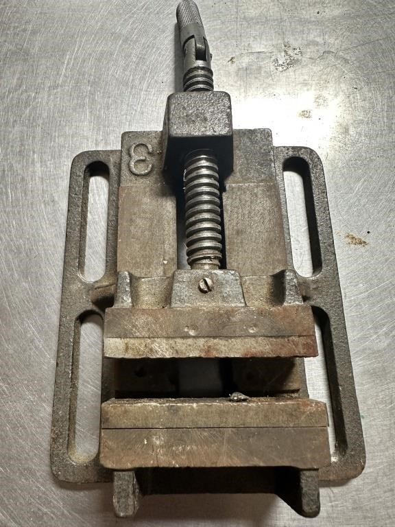 Vintage Machinists Drill Press Vise 4" Wide, Jaw