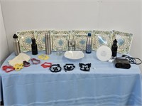 PLATES, TRAVEL BOTTLES, RADIO PLUS MORE