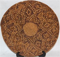 HOPI BASKETRY CHARGER W/GEOMETRIC DESIGN,