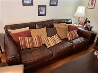 Contemporary Brown Leather Sofa by Restoration