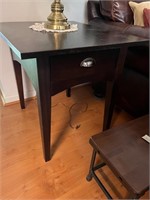 Contemporary Wooden End Table with Drawer -