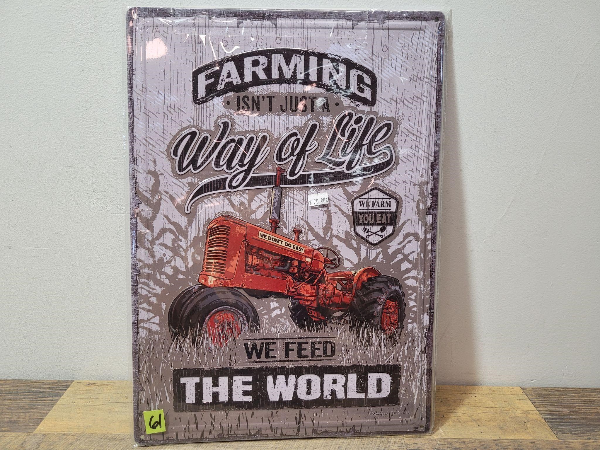 Metal Farming Sign