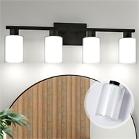 4-Light Bathroom Vanity Light  Rustproof Black