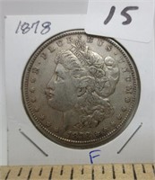 1878 Morgan silver dollar