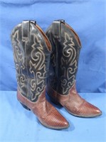 Snakeskin Look Cowboy Boots sz 8M