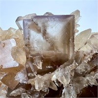 426 Gm Superb Combination Fluorite With Calcite