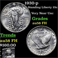 1930-p Standing Liberty 25c Grades Choice AU/BU Sl