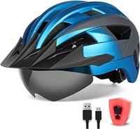 Rechargeable Cycling Helmet with Visor