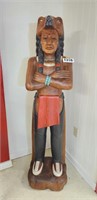 Wood Carved Native American Figures,