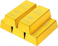 5pcs Replica Gold Bar Golden Brick Bullion Plastic