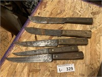 (5) Vintage Old Hickory Knives
