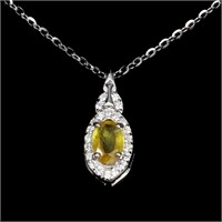 Heated Oval Yellow Sapphire 6x4mm Cz 925 Sterling