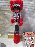 Beautiful HAnd Painted Wooden Asian Doll