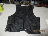 Nice Leather Vest no markings looks Large