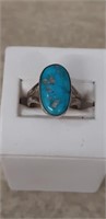 Sterling Silver ring with Turquoise stone signed