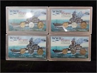 4 WWII UNIQUE OBSOLETE COINAGE SETS