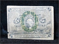 SERIES 1863 - 5 CENT FRACTIONAL CURRENCY