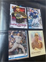 4 BASEBALL CARD LOT NIX JACOB & CHRIS PADDACK