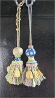 Hand Painted Mackenzie Childs Tassels (one has