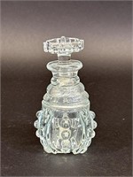 Vintage Art Deco Gear Glass Perfume Bottle