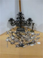 Candle Holder / Assorted Silverware