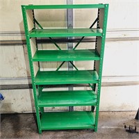 Green metal shelf