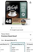 McCafe Premium Roast Decaf K-Cup Coffee Pods, 48