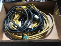 Box of Assorted Extension Cords