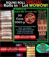 THIS AUCTION ONLY! BU Shotgun Lincoln 1c roll, 200