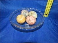 Clear Bowl w/ Marble Eggs