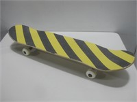 Yellow & Black Striped Skateboard See Info