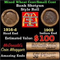 Lincoln Wheat Cent 1c Mixed Roll Orig Brandt McDon