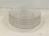 Six Clear Plates with a "K" Etched in them