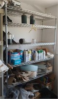 Metal Shelf Unit with Shop,Contents